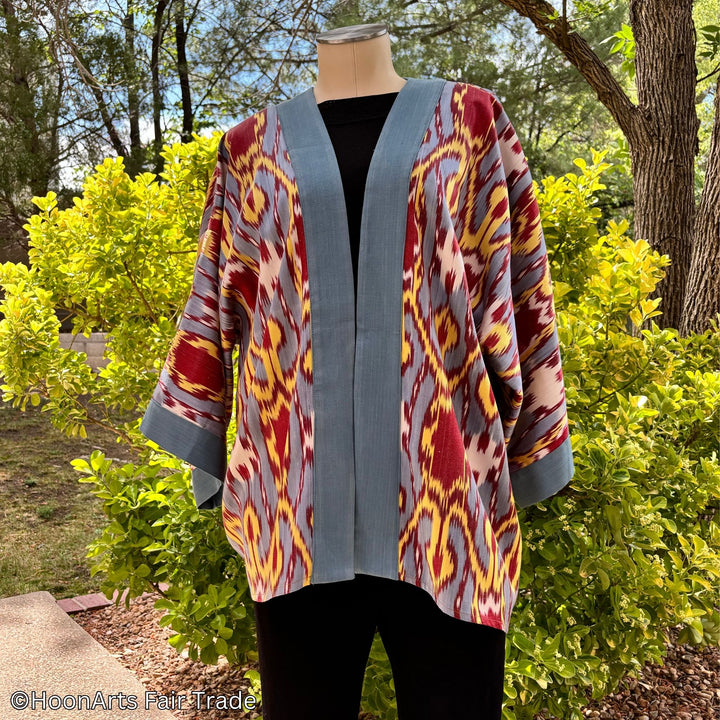 Behnaz Ikat Kimono Jacket on prospective model