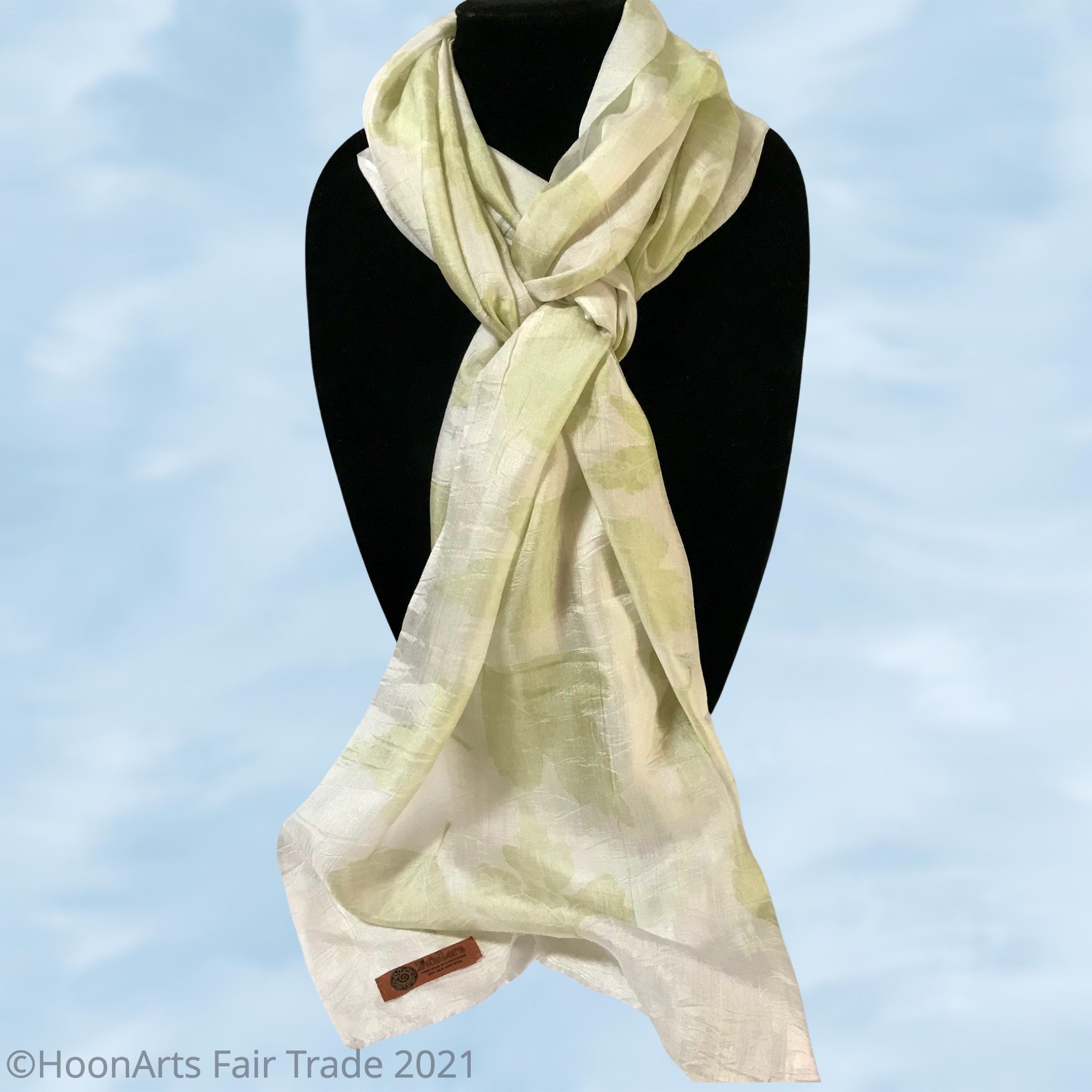 Handmade Eco Printed Silk outlet Scarf