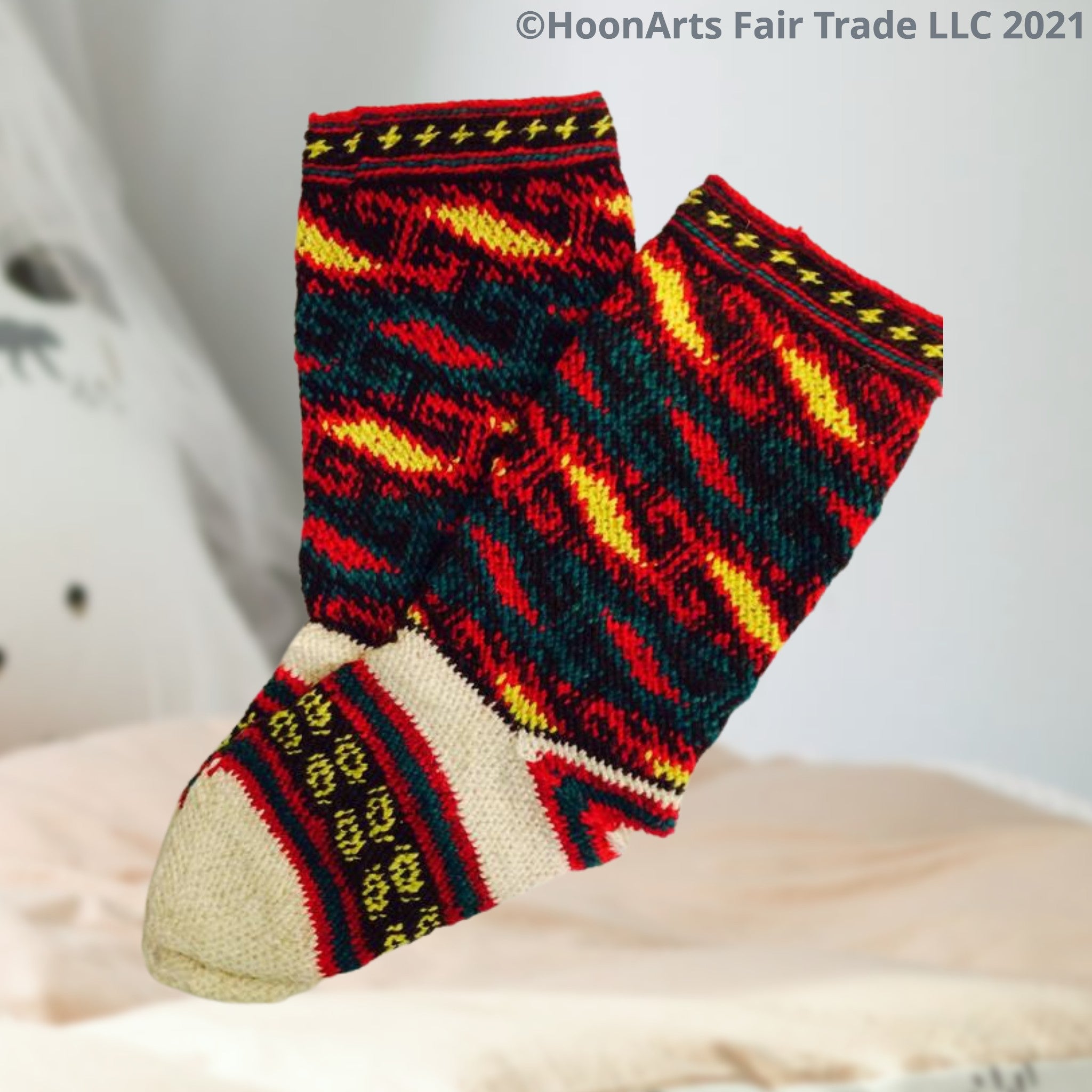 FairTrade Slipper Socks, Fair Trade selling Socks, Knit Wool Socks, Knitted slipper socks, Handmade Slipper Socks, Socks, Handmade Socks